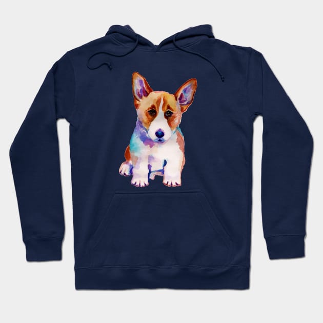 Corgi pup Hoodie by AgniArt